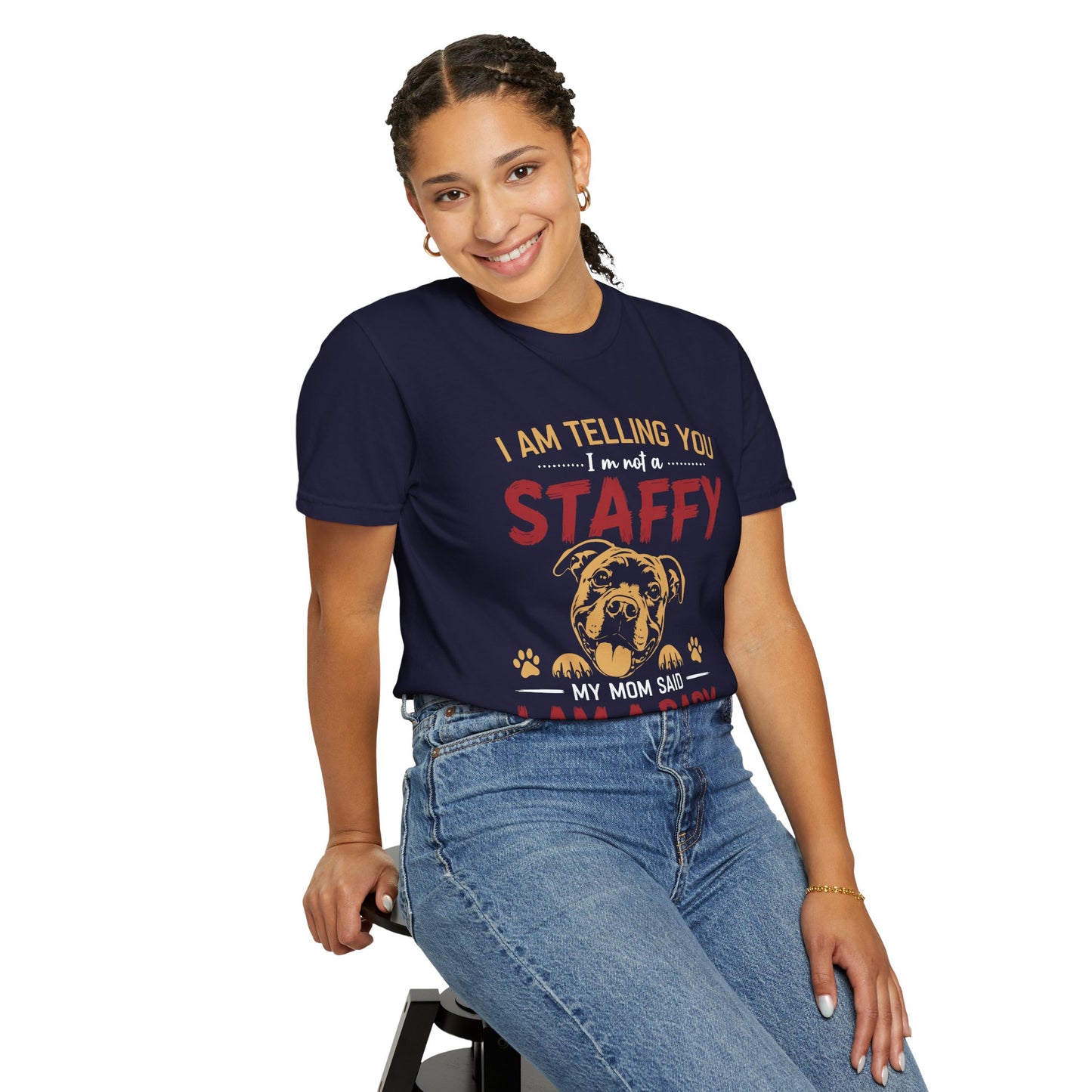 Cute Staffy Mom T‑Shirt